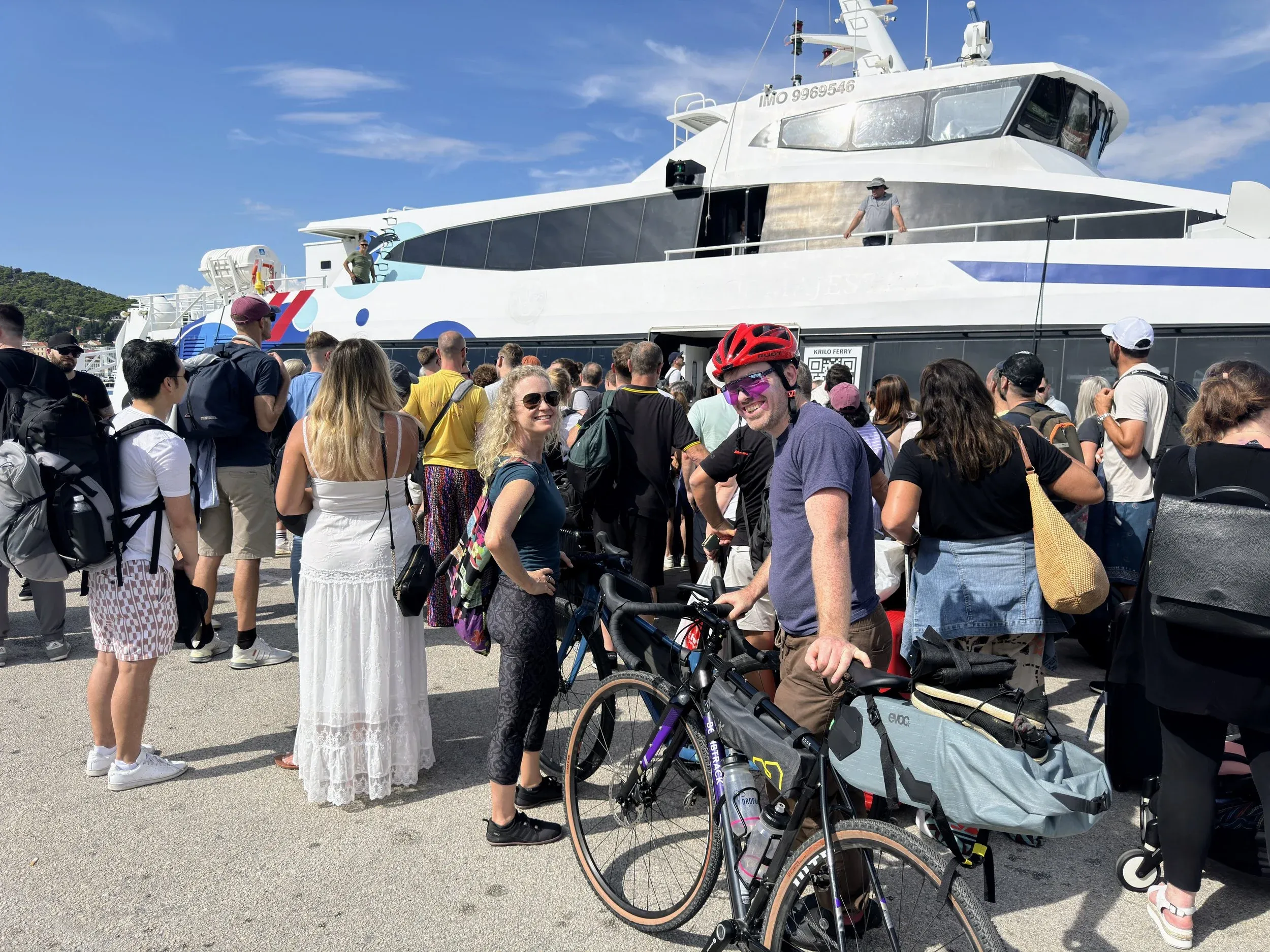 Success with a Croatian ferry! On our way to Hvar from Split