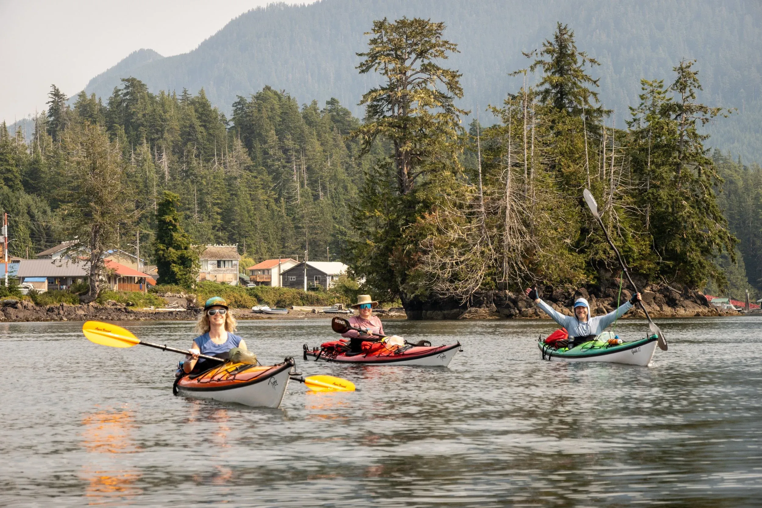 Ready to paddle, leaving Kyuquot village
