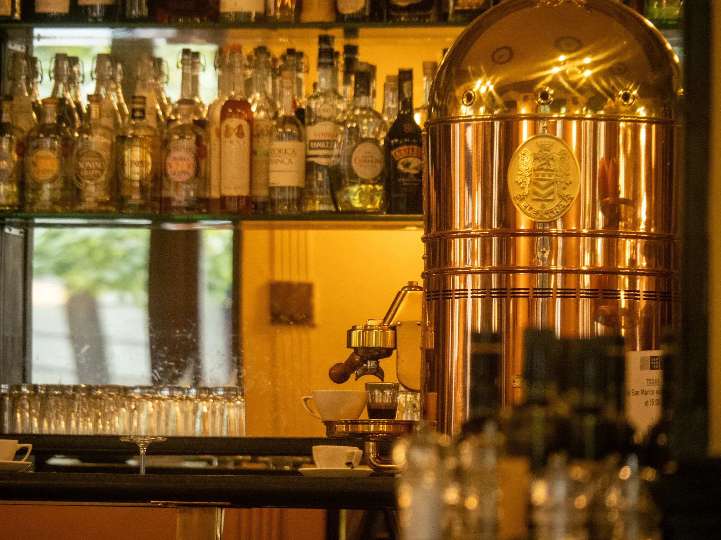 Caffè San Marco - Famous cafe in Trieste, complete with these super cool copper espresso machines.