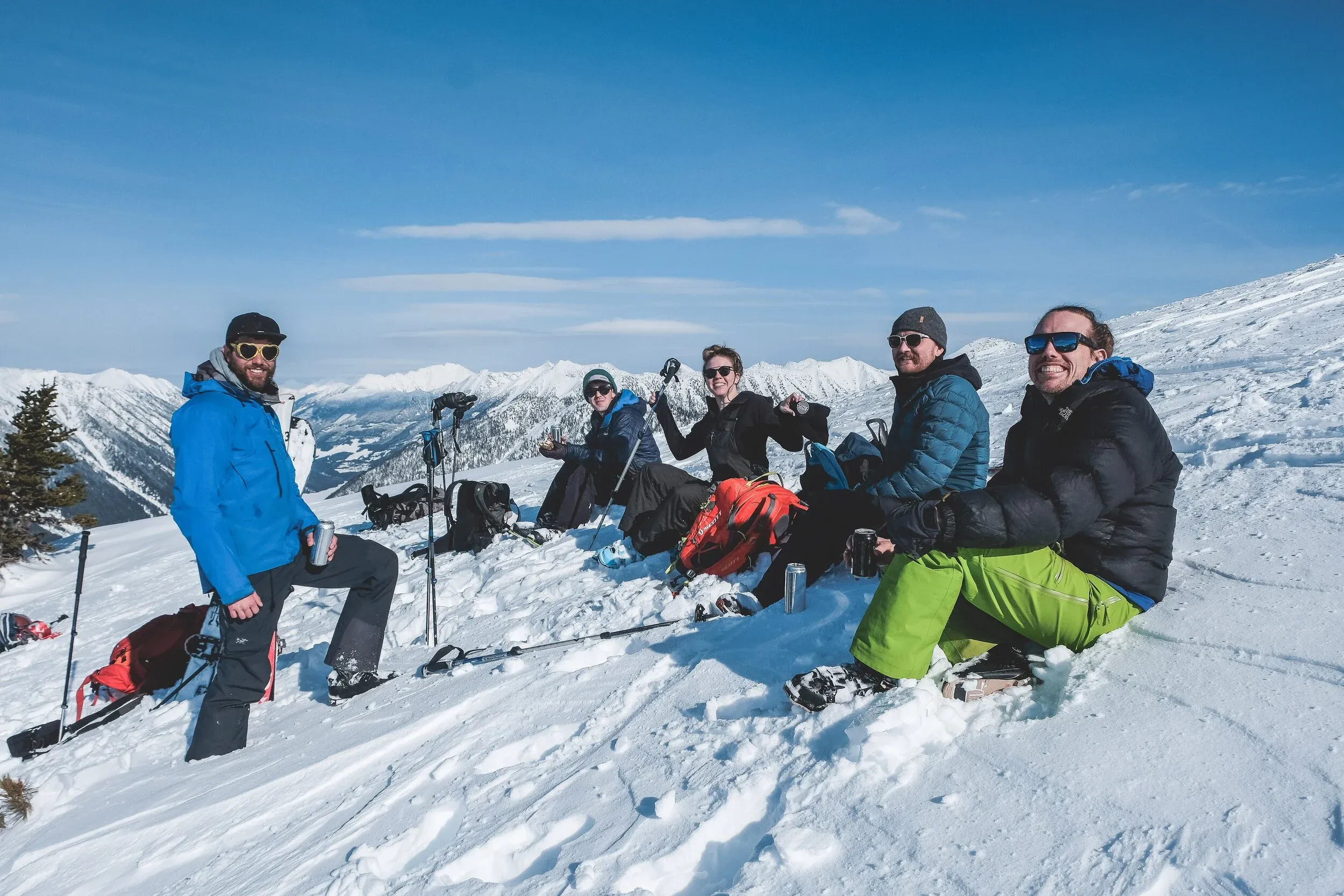 Full squad feeling the good vibrations up on Vantage Ridge