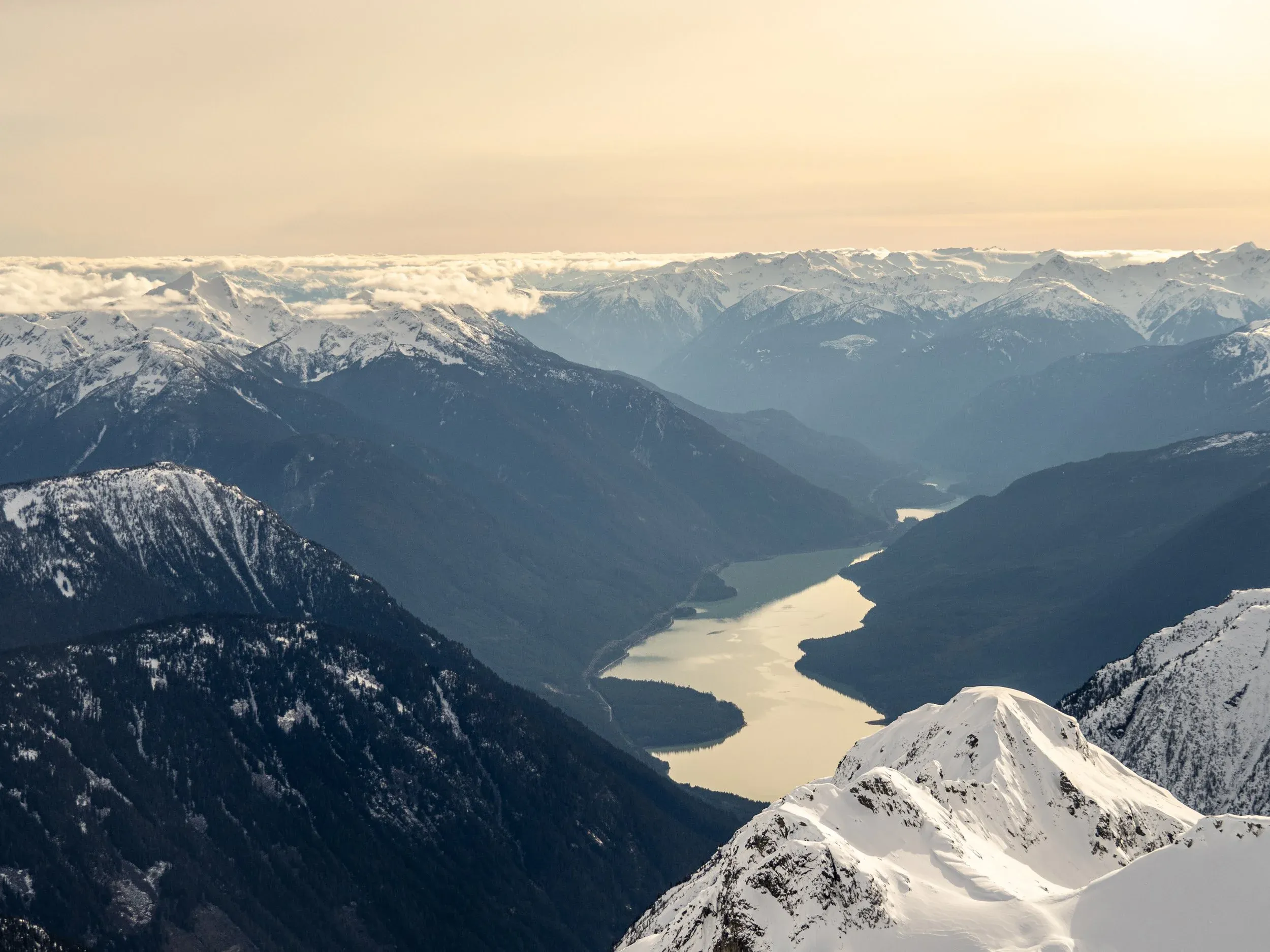Looking south across Lillooet Lake