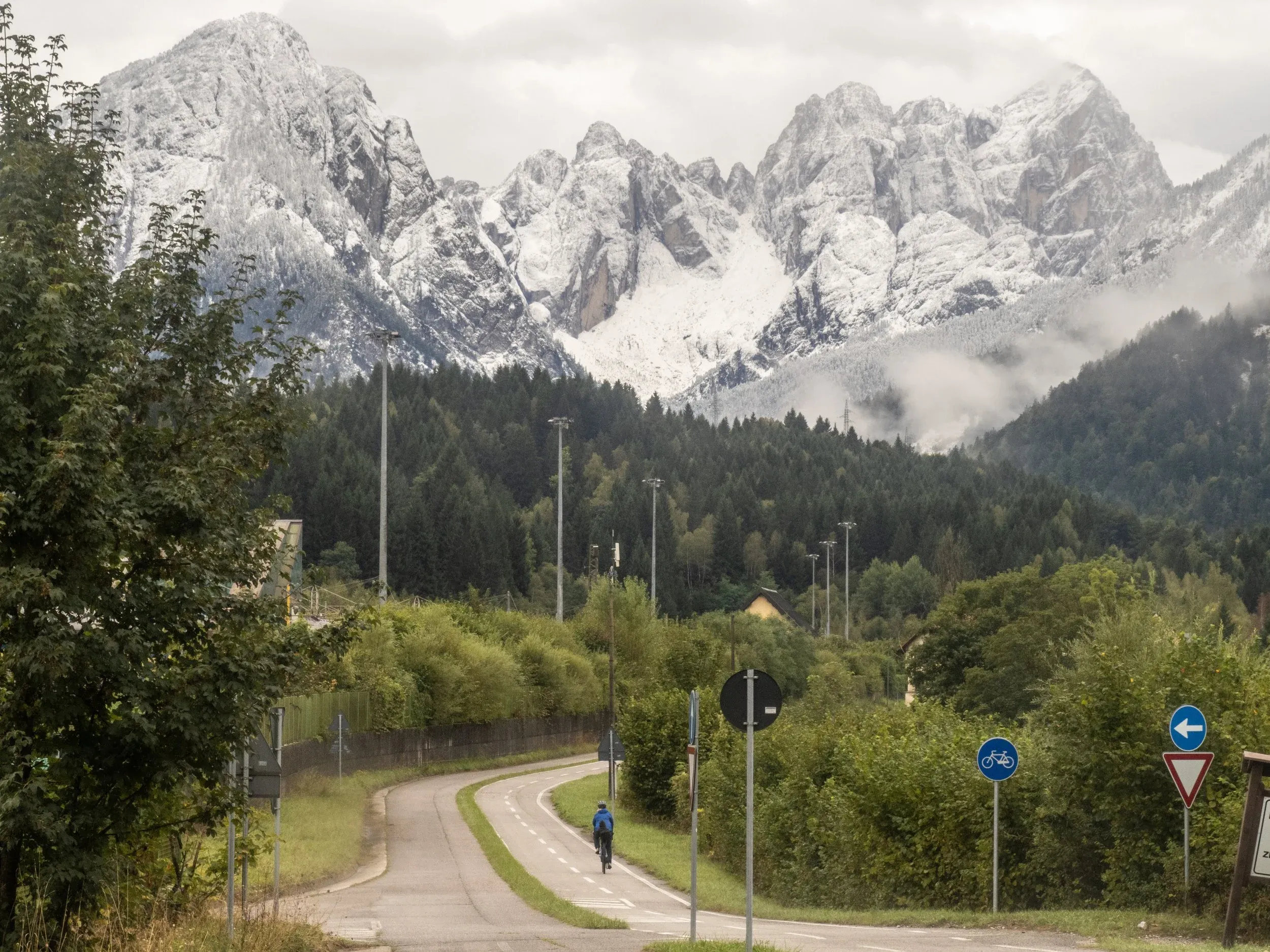 Incredible views heading south from Tarvisio, Italy