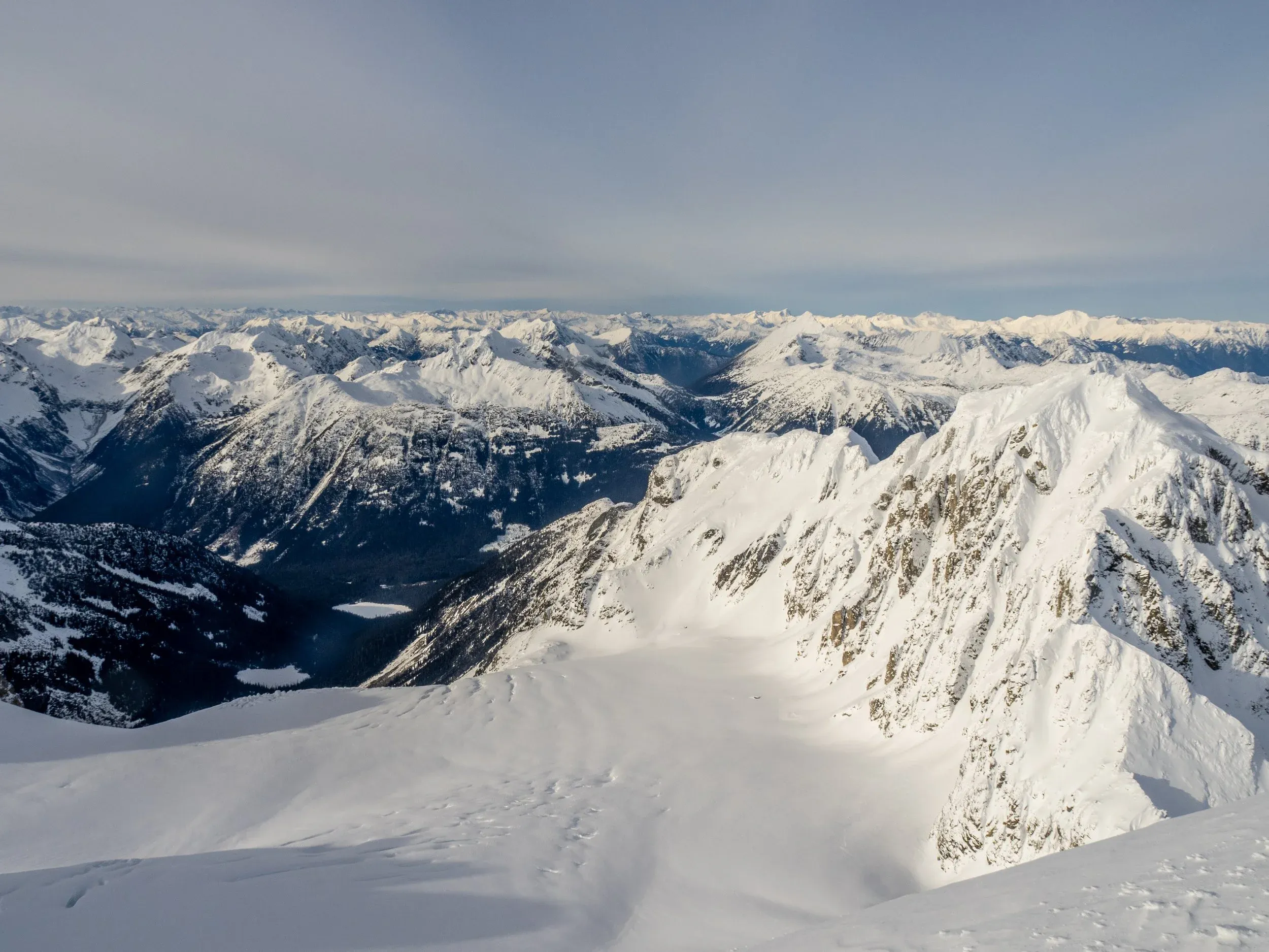 Joffre, Matier Glacier, and Middle/Lower Joffre Lakes below.