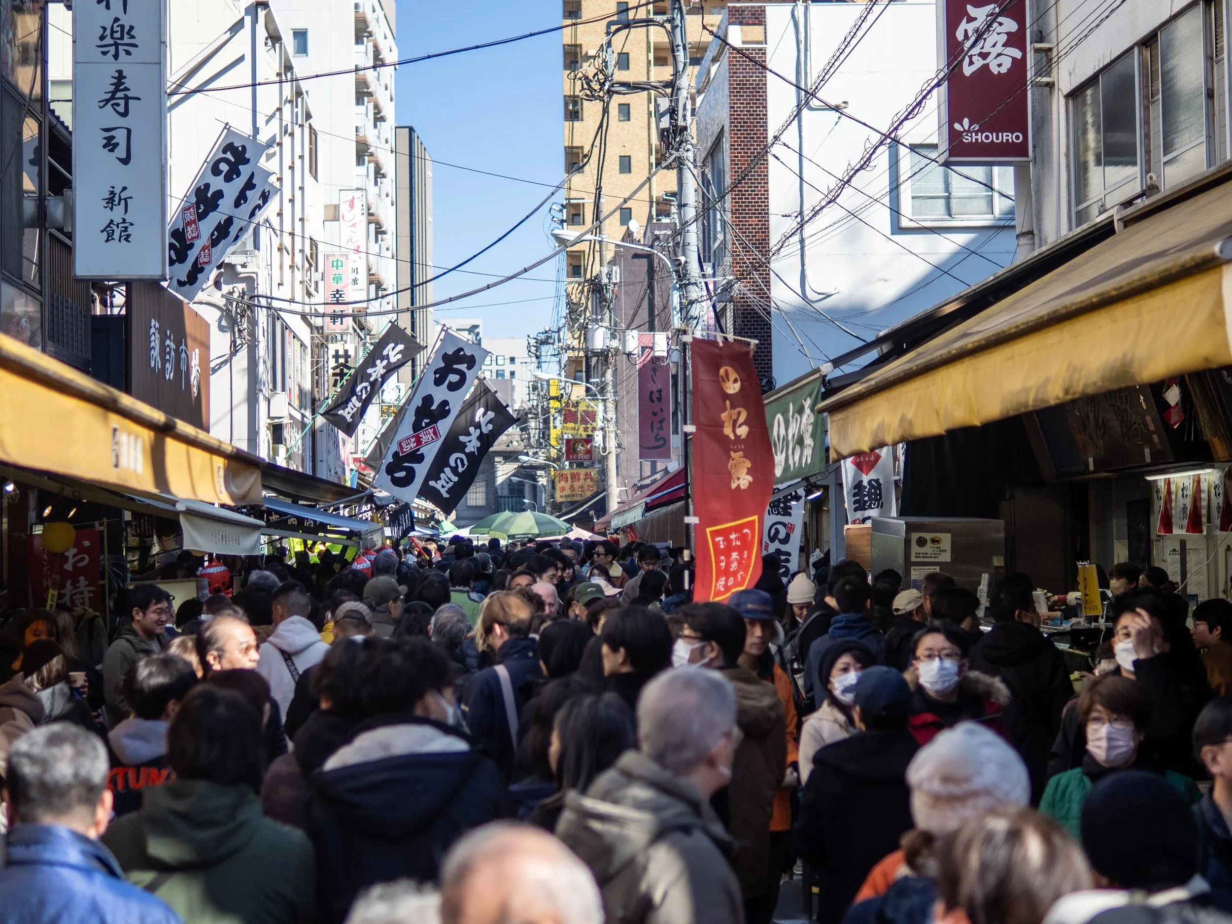 Tsukiji was at times unbearably busy. Maybe due to it being the Christmas/New Years holidays, we’re not sure, but I wouldn’t recommend going there mid-day like we did. As with any popular tourist destination, the early bird gets the worm.