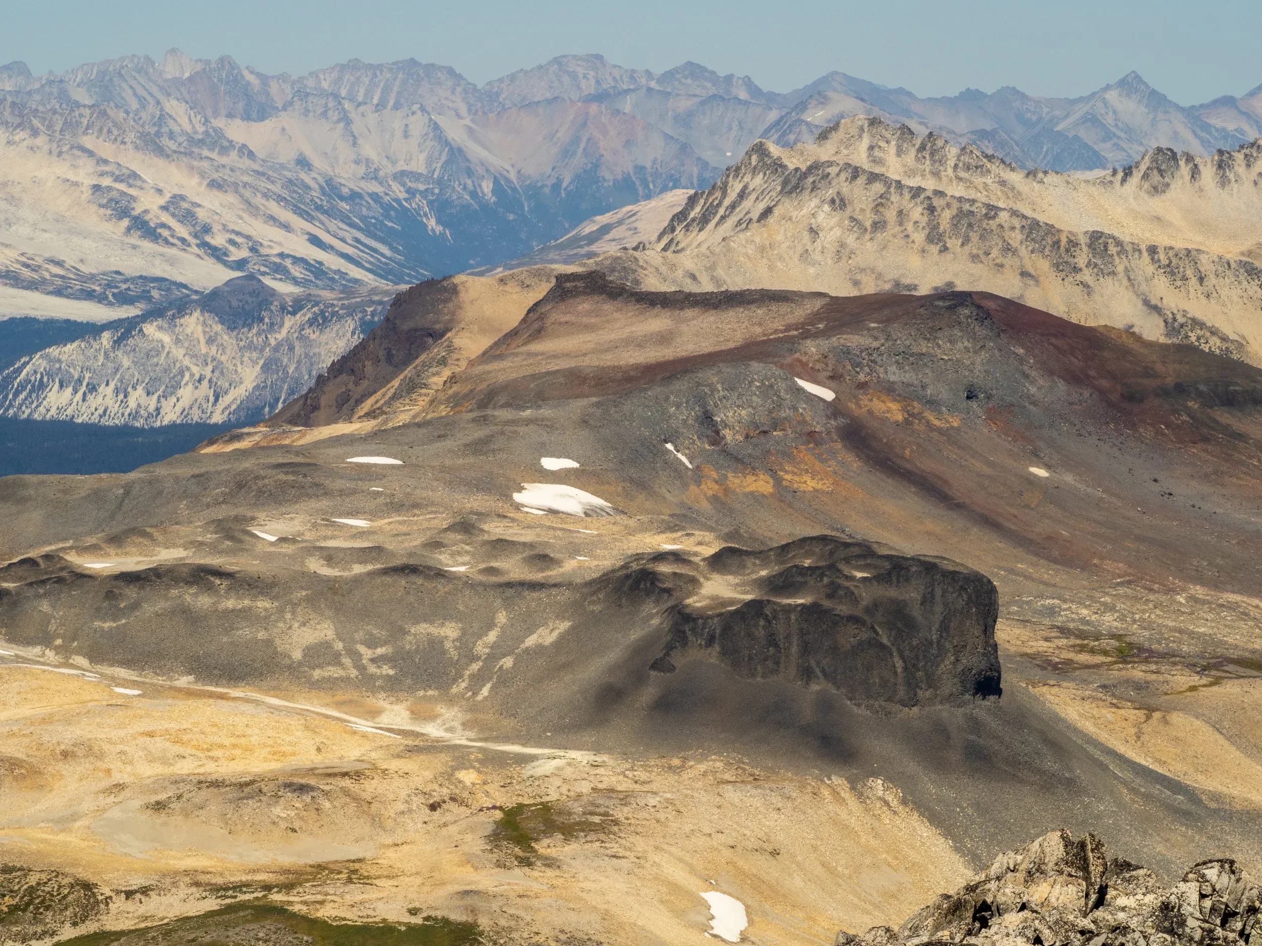 “The Elephant”, a very cool volcanic feature above camp on the west side up towards Mt. Ochre that we would investigate the next day