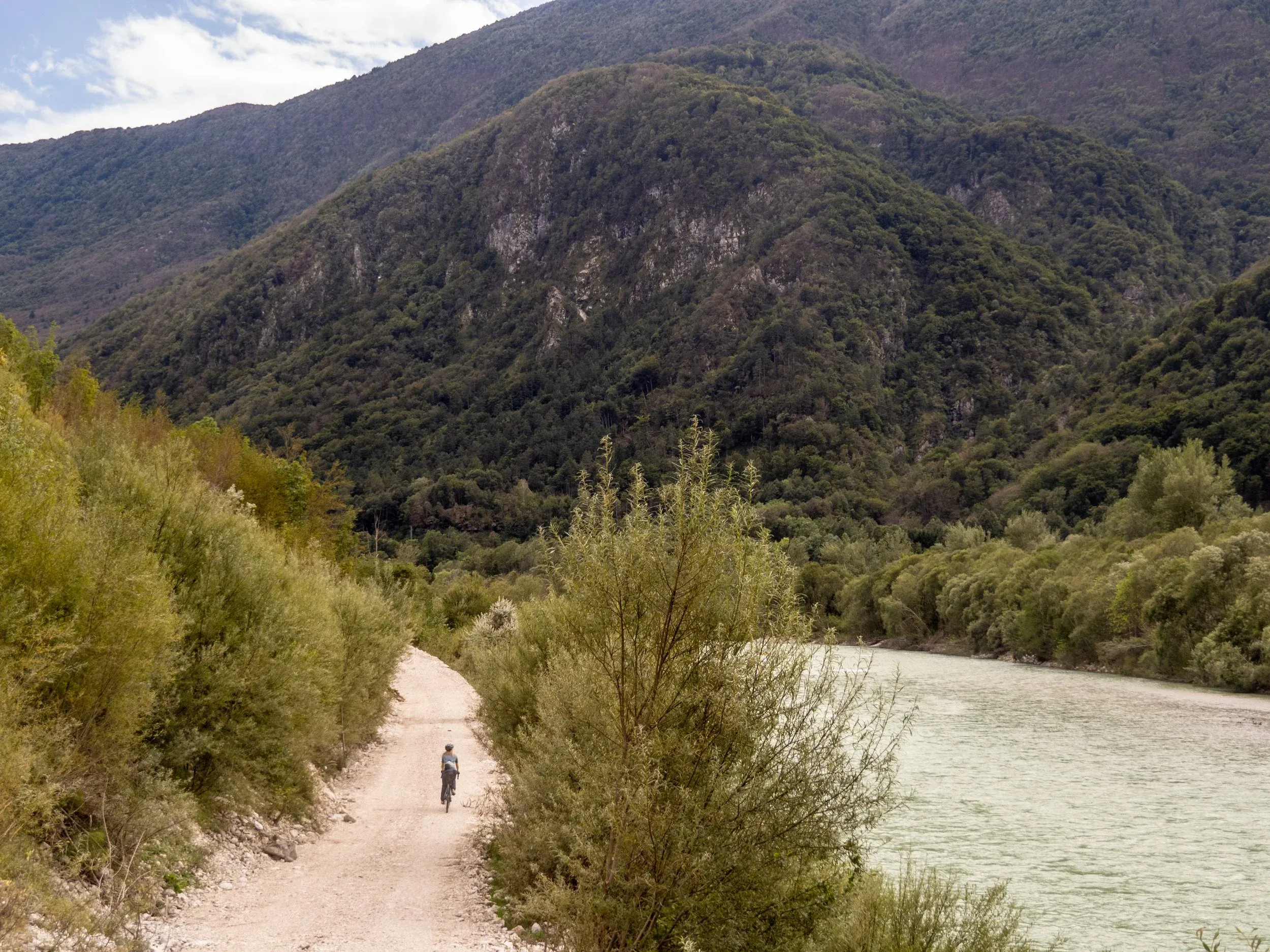 Beautiful gravel section along the River Soca